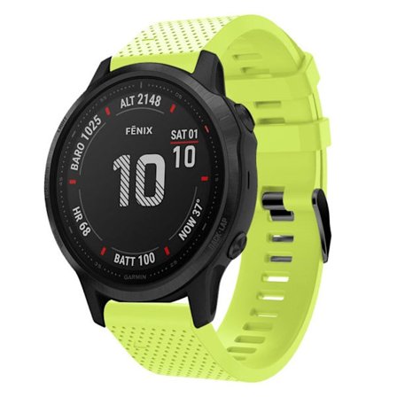 Garmin Fenix 6S klockarmband i silikon - Ljusgrön