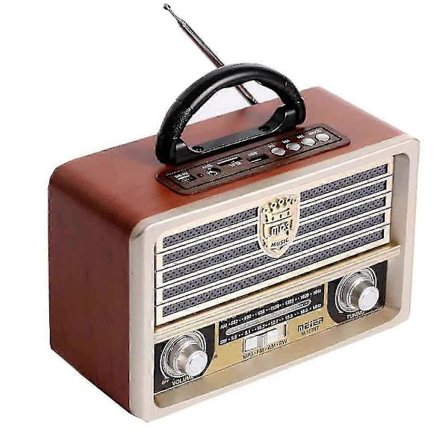 Retro Radio i trä, Am Sw Fm-radio, Trådlös Bluetooth-högtalare 4.0, Med gammaldags stil, stark bas, Mini Audio Utomhus Hög volym, a