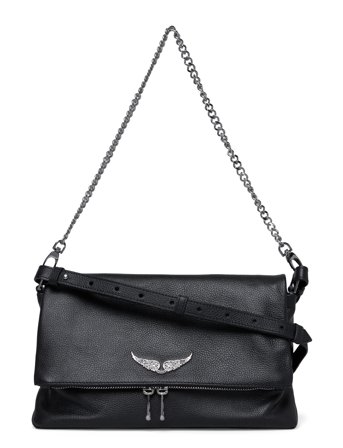 Zadig & Voltaire Rocky Ii Grained Leather - Black - ONE SIZE