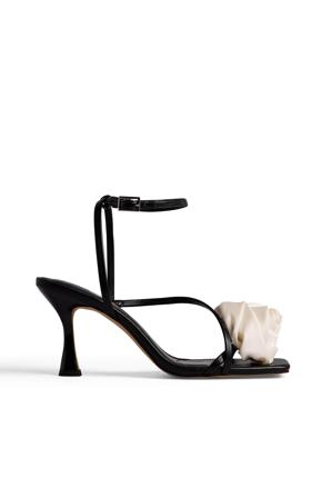 NA-KD Contrast Rose Heels - Högklackade skor - Svart - EU 38