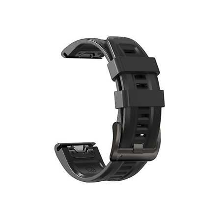 Rem for Garmin Fenix 6 Pro Gps 22Mm Silikon Sport Renfarget Klokkestropp Svart
