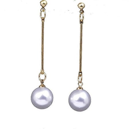 2022 Charm Guld Perle Lange Øreringe Ørestikker Drop Dingle Øreringe Kvinder Smykker Gave