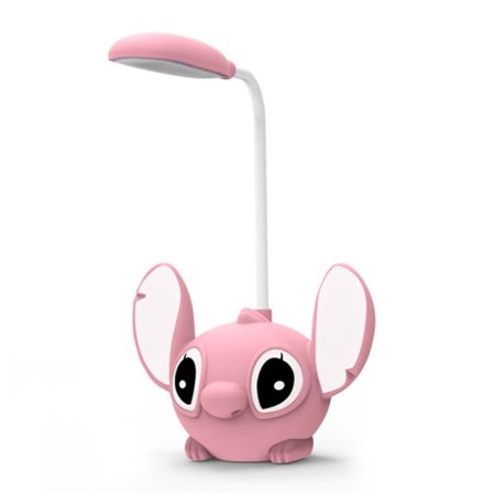 IC 1 st Anime Stitch Bordslampa Ögonskydd LED Nattlampa USB Rosa One Size