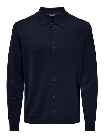 Onswyler Life Reg 14 Shirt Knit Cs Tops Knitwear Long Sleeve Knitted Polos Navy ONLY & SONS