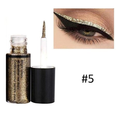 Ögonglittrande Kosmetiska Liners Silverpigment Guld Ros Flytande Färg Eyeliner Glitter