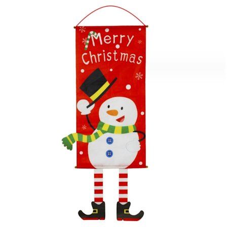 God Jul Hängande Banner, Festlig Dörr, Fönster och Väggdekoration