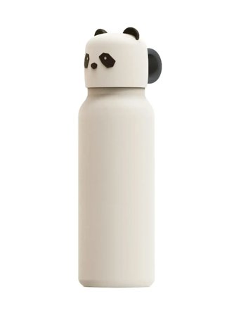 Liewood Falk Water Bottle W Panda Lid 350 Ml - Cream - ONE SIZE