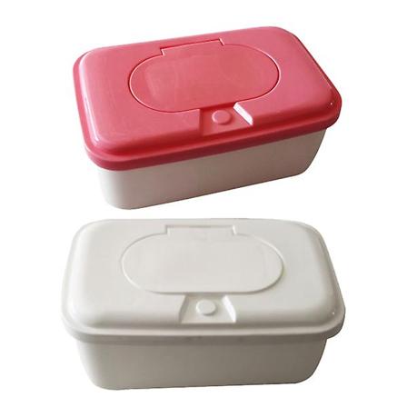 2 stk. Babywipes Rejsepakning Vådservietter Æske Vådserviet Opbevaringsboks Genopfyldbar Vådserviet Dispenser Tilfældig Farve22x Random Color 22x14cm