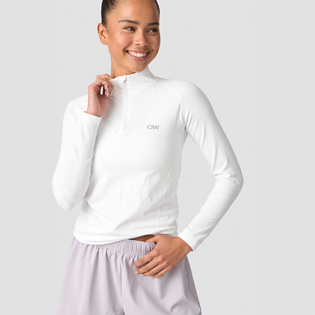 ICANIWILL Define Langærmet 1/4 Zip Hvid