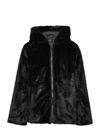 Nkfmarry Faux Fur Jacket Pb Black Name It