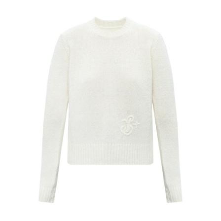 Jil Sander Sweater with logo Hvid, Dame