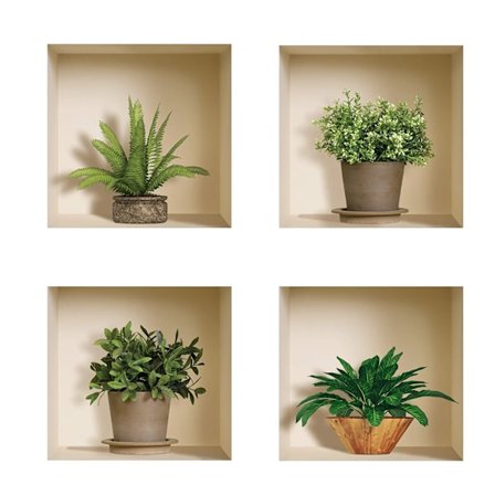 3D adhesive stickers - Self-adhesive wall sticker Little Palm Trees - Adult bedroom wall stickers - 3D wall stickers - Living room wall decoration - T