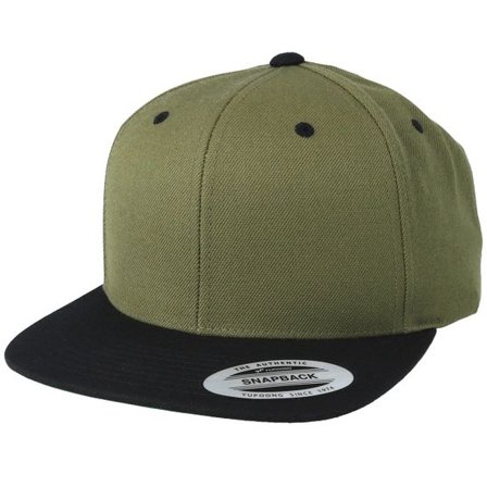 Yupoong - Grön snapback Keps - Olive/Black Snapback @ Hatstore