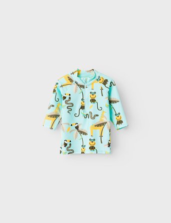 name it Nmmzilo 3/4 Uv Swim Top - Blue - 80