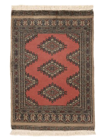 Tappeto Pakistan Bukara 2Ply 61X90 Marrone/Nero (Lana, Pakistan)
