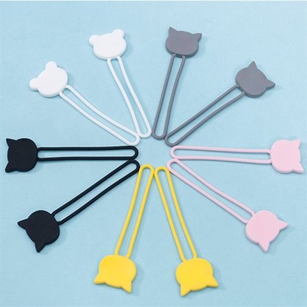 Kabelrulle i silikone - brun