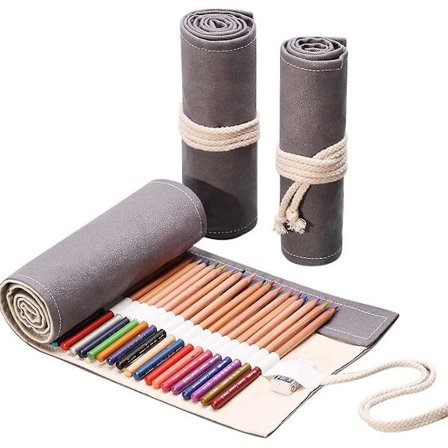 Blyertsrulle, ritning Målarduk Blyertsrulle 36/48/72 Fack Artist Blyertsrulle (pennor ingår inte) Pennor Case Canvas