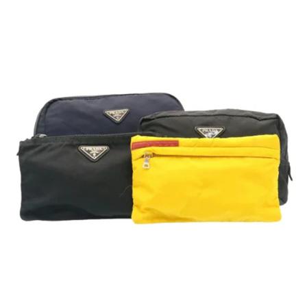 Prada Vintage Pre-owned Nylon pouches , Zwart , unisex , Maat: ONE Size Vintage Tassen