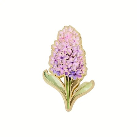 Brosch - Pin - Blomma - Syren
