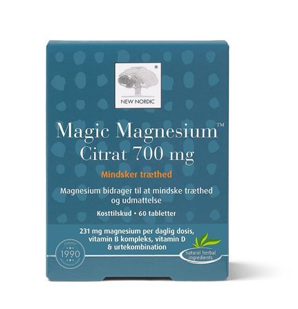 New Nordic Magic Magnesium citrat 60 tabl., Helse & Madvarer, Mineraler, Magnesium