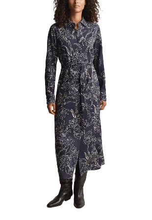GANT Långärmad Blommig skjortklänning Klänningar Dam Blå 36
