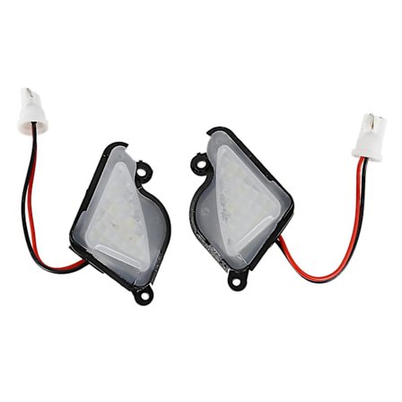 2x 6500k Hvite LED-lys under sidespeil, pyttlys for Skoda Octavia Mk3 5e 2012-2017 Superb 2(Svart)