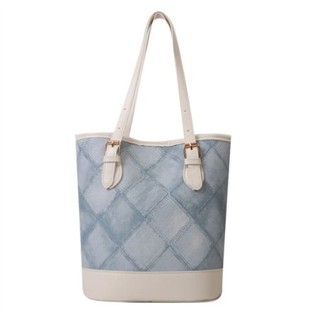 Tote Bucket Bag Crossbody Bag HVIT