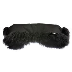BOZZ Black Melange Grey Lambskin Longwool Handlewarmer One Size - Stroller accessories - One size - Black