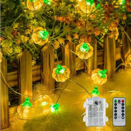 Halloween 3d Pumpa Tema Timer String Lights 2m