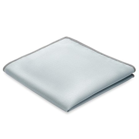 Arktisk Blå Grosgrain Lommeklud til mænd - Ensfarvede lommeklude