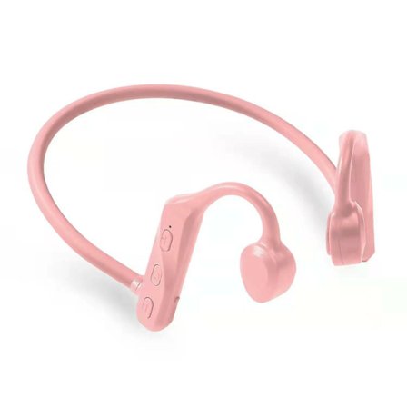 Bone Conduction Bluetooth-hodetelefoner Trådløst headset Sportshodetelefoner Vanntett(Rosa)