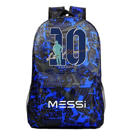 Messi Skolryggsäck Reseryggsäck Tonåring Flicka Pojkar Laptop Multifunktionsryggsäck Wateroof Mochila Mujer
