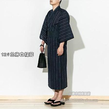 Traditionell Japan Kimono Yukata Herrförband 95 % Bomull