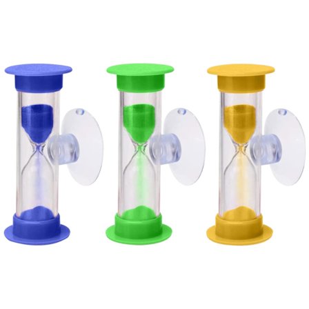 Timglas med 3 sugkoppar, 3 minuters barntandborste timer, avtagbar tandborste timglas, kök dusch timer, tandborste nedräkning(3c