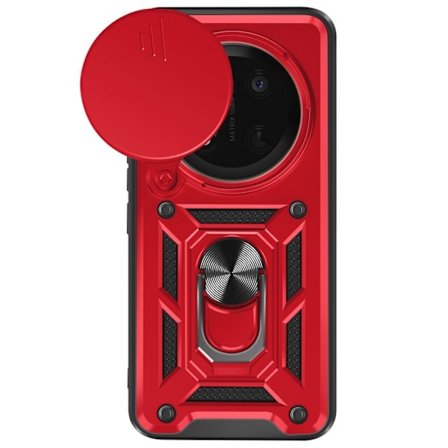 Coque til Honor Magic 7 Lite - Mayaxess - Rød - Stødsikker - Støtte Ring - Kameradæksel