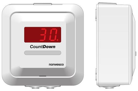 Norwesco 493000 Timer utanpåliggande, utan vägguttag, Strömbrytare & vägguttag