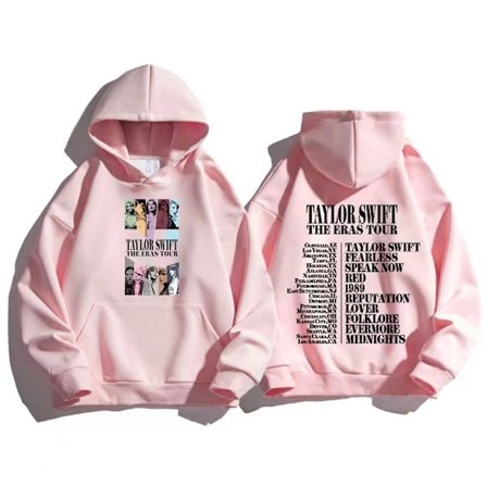 Herre & Dame Taylor The Eras Tour Efterår/Vinter Taylor Swift Mode Hættetrøje Fan Hoodie pink