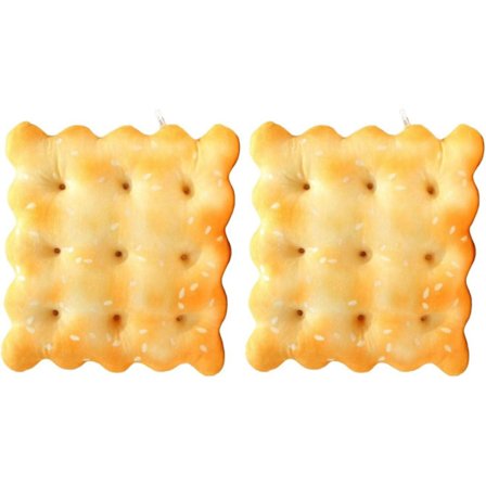 2X Biscuit Shape Bar Stol Pude, Pude til Hjemmeindretning, Plys Stolpude, Have Stol Sæde Pude Pude til Køkken Sovesal Møbler Spisestue