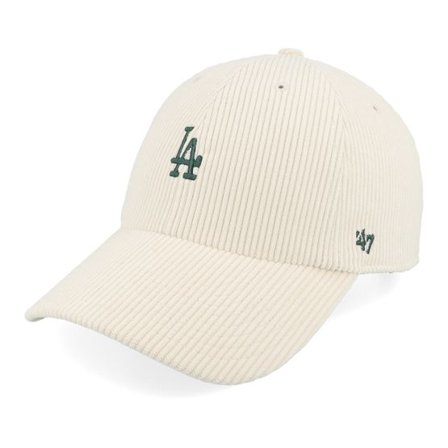 47 Brand - MLB Beige unconstructed Keps - Los Angeles Dodgers MLB Base Runner 47 Clean Up Natural Dad Cap @ Hatstore