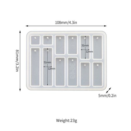 Geometriske øredobber epoksyharpiksform 9 9