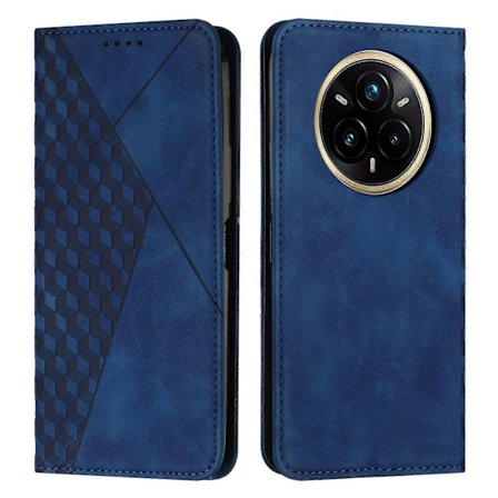 Læderpung etui med mønster til Realme 14 Pro+ 5G - Safir