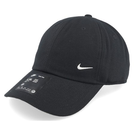 Nike - Club Swoosh Black/Sail Dad Cap Adjustable Black Cap - @ Hatstore