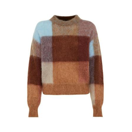 Roberto Collina, Round-neck Knitwear Bruin, Dames, Maat:XS