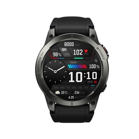Smartwatch Zeblaze Stratos 3 Urtavla Svart 36mm Rem Gummi Smartwatch