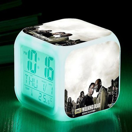 The Walking Dead Colorful Color Changing Gift Creative Väckarklocka Gift-a10