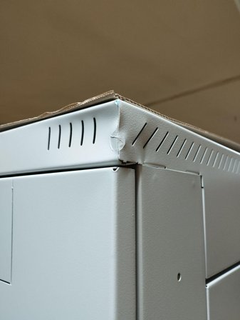 TRITON 19Schrank 42HE, B600/T1000, Lichtgrau, bis 800Kg, *Demoschrank hinten/links obere Ecke leicht Beschädigt*