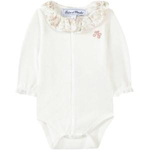 Tartine et Chocolat Baby Body With Ruffle Collar Cream 12 Months - All in ones - 12 months - Cream