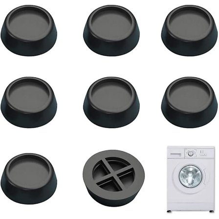 8 stk vaskemaskin gummiføtter vibrasjonsdempere, vaskemaskin gummiføtter, for sklisikre og støydempere, vaskemaskin, tørketrommel