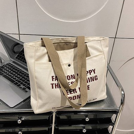 Canvas-kangaskassit naisille Suurikokoinen yksittäinen olkalaukku S