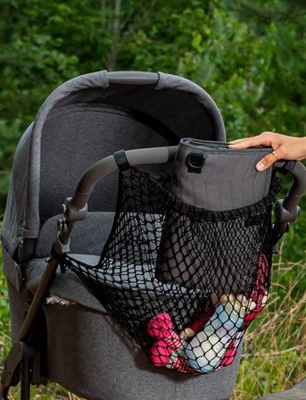 Reer Stroller Net Bag, Black - Black - ONE SIZE